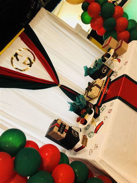 Gucci inspired party decorations